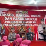 Polda Kalsel dan Polresta Banjarmasin Gelar Baksos dan Pameran UMKM di Dermaga Ujung Banjar Raya