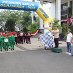 Puluhan Tim SD dan SMP Ramaikan Gerak Jalan Harjad ke-75 Kalsel dan HUT ke-80 RI