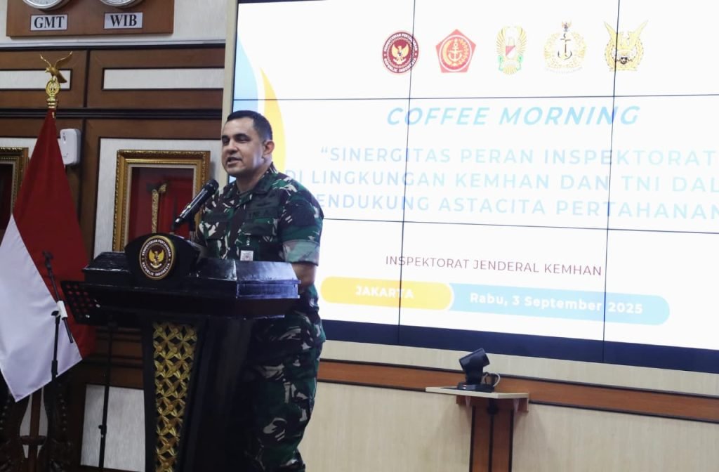 Itjen Kemhan Gelar Coffee Morning Bahas Sinergitas Peran Pengawasan