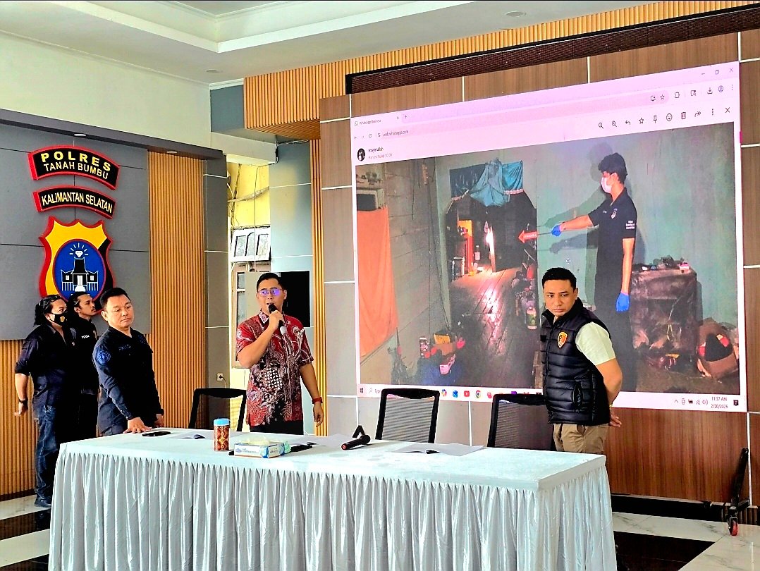 Polres Tanah Bumbu Gelar Press Release Kasus Pembunuhan dan Percobaan Pencurian dengan Kekerasan