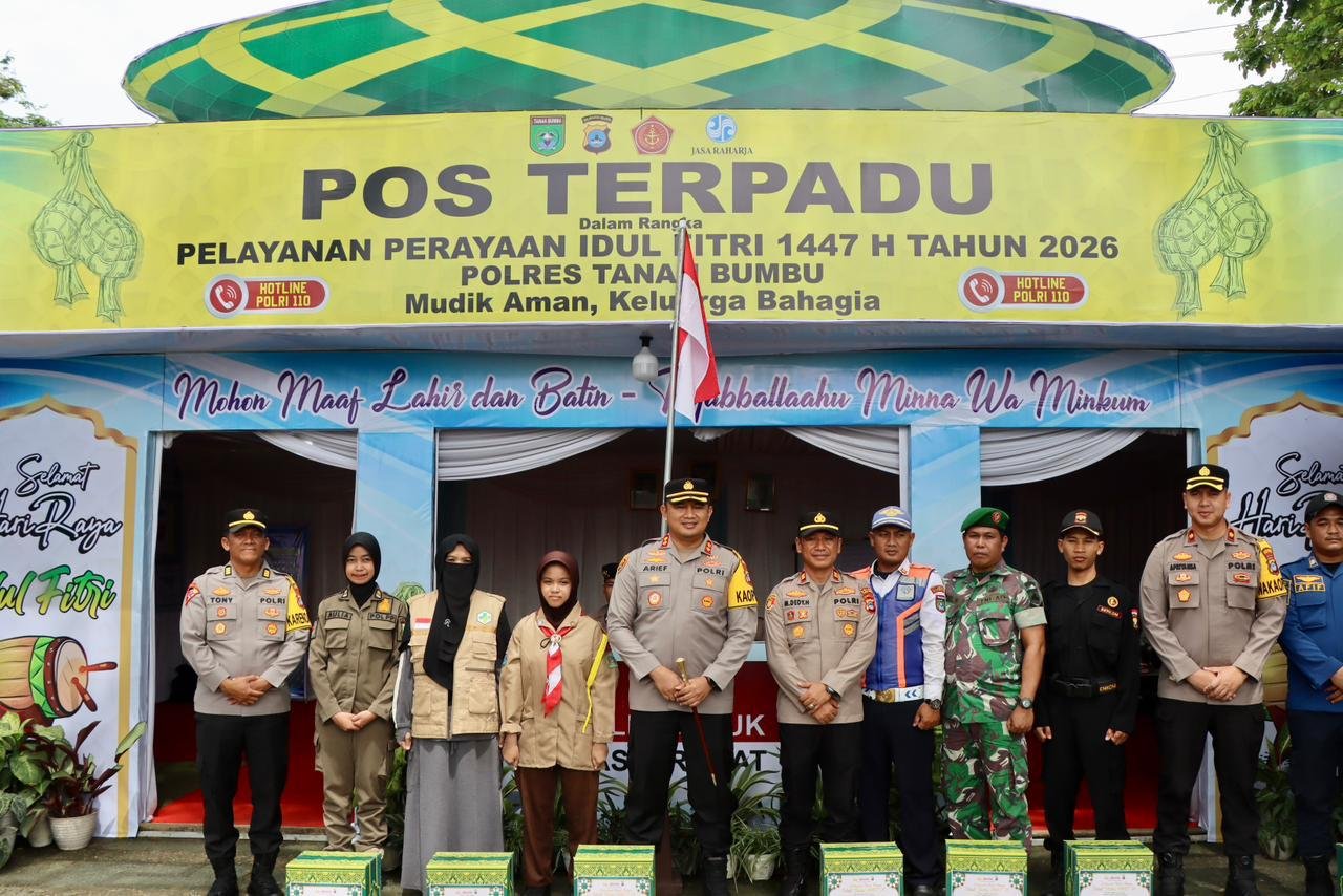 Kapolres Tanah Bumbu Cek Kesiapsiagaan Pos Terpadu, Pastikan Mudik Lebaran 1447 H Aman dan Nyaman