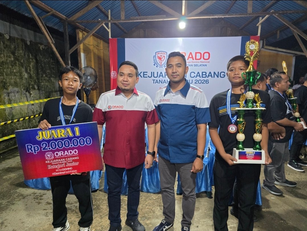 Haikal–Akram Juara Kejurcab Domino ORADO Tanah Bumbu 2026 Kategori Junior