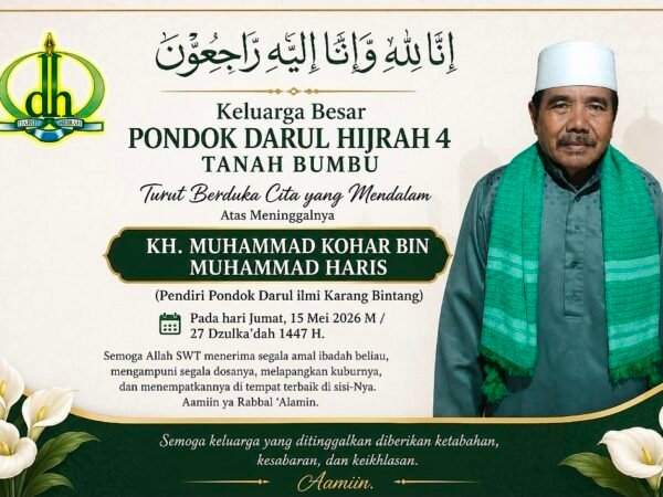 Guru Kohar Wafat, Keluarga Besar Pondok Darul Hijrah 4 Sampaikan Duka Mendalam