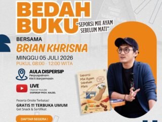 Perkuat Budaya Literasi, Dispersip Kalsel Gelar Bedah Buku Bersama Brian Khrisna