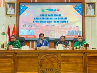 Hadapi Potensi Karhutla, BPBD Tanah Bumbu Gelar Rapat Pusdalops-PB