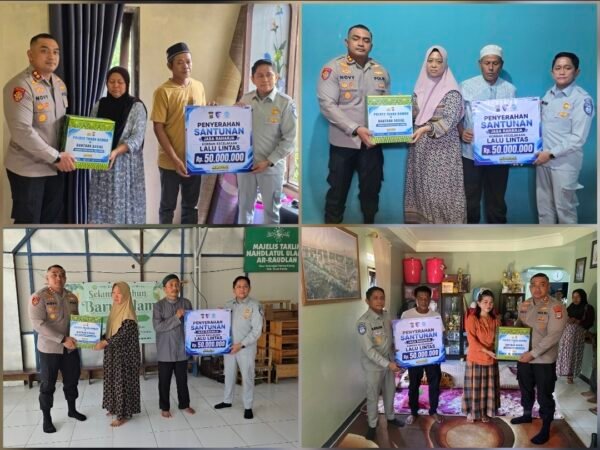Empat Ahli Waris Korban Kecelakaan Maut di Jalan Alternatif Banjarbaru–Batulicin Terima Santunan Jasa Raharja dan Bansos Polres Tanah Bumbu