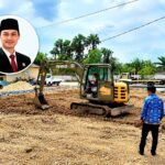 Ketua DPRD Tanah Bumbu Kerahkan Excavator untuk Penataan Lingkungan SMAN 1 Batulicin