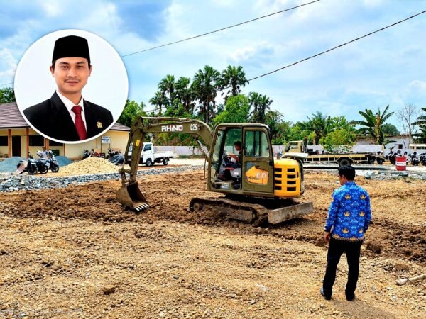 Ketua DPRD Tanah Bumbu Kerahkan Excavator untuk Penataan Lingkungan SMAN 1 Batulicin