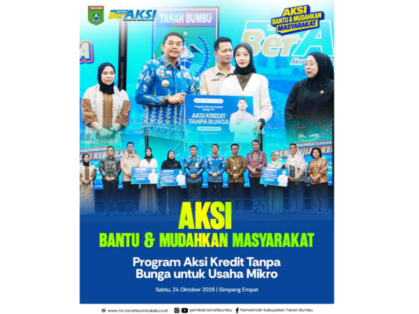 Bupati Tanah Bumbu Andi Rudi Latif Luncurkan Kredit Tanpa Bunga untuk UMKM