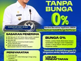 Bupati Andi Rudi Latif Siapkan Program Kredit Tanpa Bunga bagi Usaha Mikro